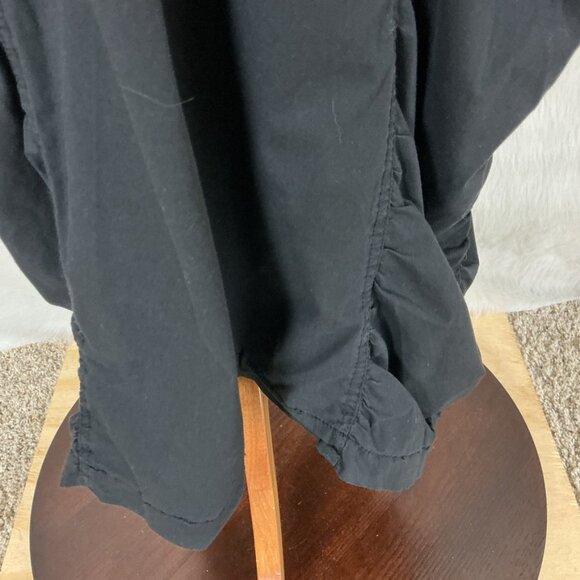 XCVI Black Ruched Sheer Lace Sleeve Midi Dress Plus Size 3X - Picture 3 of 9